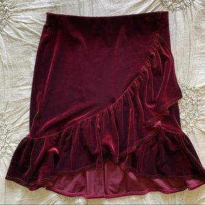 NWOT Urban Outfitters Velvet Mini Skirt